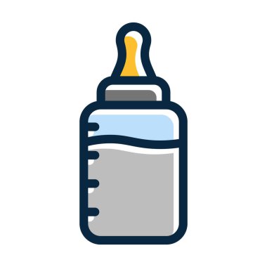 Bebek Ürünleri Kalın Çizgi Koyu Renk Simgeleri Kişisel ve Ticari Kullanım İçin