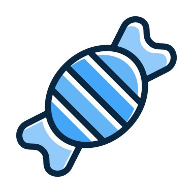 Tatlı Vektör Kalın Çizgisi Kişisel ve Ticari Kullanım İçin Koyu Renk Simgeleri Dolduruldu