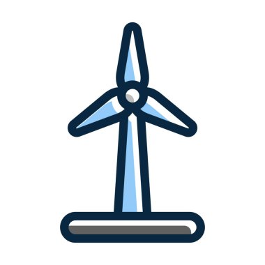 Yel Değirmeni Kalın Çizgisi Koyu Renk Simgeleri Kişisel ve Ticari Kullanım İçin Simgeler