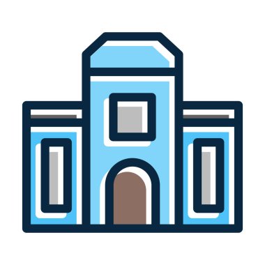 Şirket Vektör Kalın Çizgisi Kişisel ve Ticari Kullanım İçin Koyu Renk Simgeleri Dolduruldu