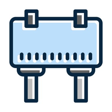 Billboard Vektör Kalın Çizgisi Kişisel ve Ticari Kullanım İçin Koyu Renk Simgeleri