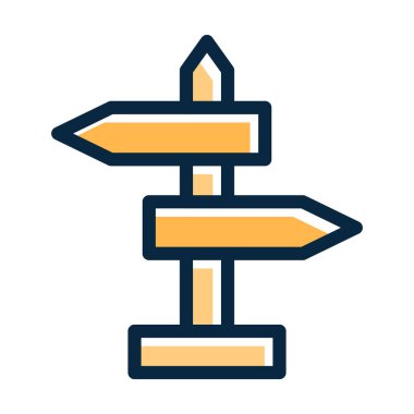 Yol İşareti Kalın Çizgisi Koyu Renk Simgeleri Kişisel ve Ticari Kullanım İçin