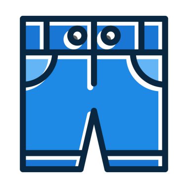 Kişisel ve Ticari Kullanım İçin Koyu Renk Simgeleri Doldurulmuş Kısa Vektör Kalın Çizgisi