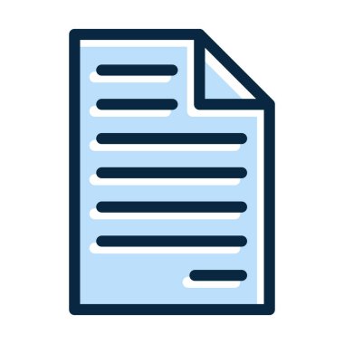 Kişisel ve ticari kullanım için Koyu Renk Simgeleri Doldurulmuş Not Vektörü Kalın Çizgisi