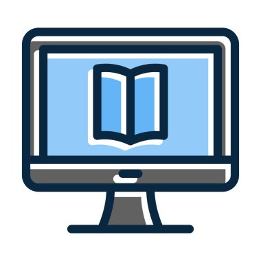 Kişisel ve Ticari Kullanım İçin Koyu Renk Simgelerini Doldurulmuş Etraining Vektör Kalın Çizgisi