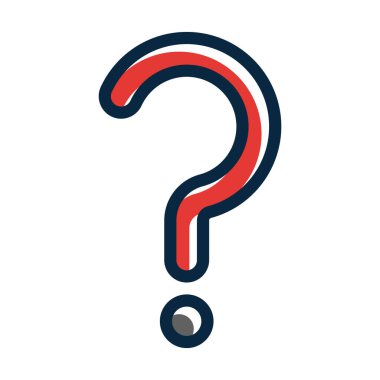 Kişisel ve ticari kullanım için Koyu Renk Simgelerini Doldurulmuş Soru Vektörü Kalın Çizgisi