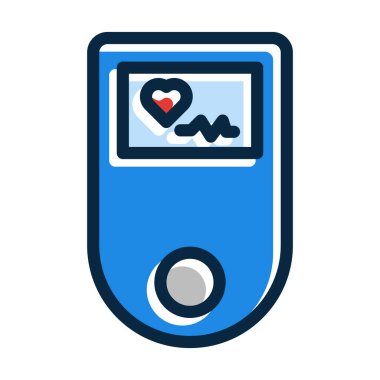 Kişisel ve ticari kullanım için Koyu Renk Simgelerini Doldurulmuş Pulse Machine Vector Kalın Çizgisi