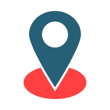 Kişisel ve ticari kullanım için konum vektörü sembolü iki renk simgesi