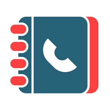 Kişisel ve ticari kullanım için Telefon Defteri Vektörü İki Renk Simgesi