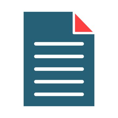 Kişisel ve Ticari Kullanım İçin Belge Vektörü Kabartması İki Renk Simgesi