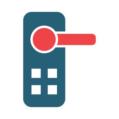 Kişisel ve ticari kullanım için Akıllı Kapı Vektörü Kabartması İki Renk Simgesi