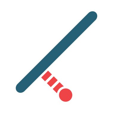 Kişisel ve ticari kullanım için Baton Vektör Kabartma İki Renk Simgesi