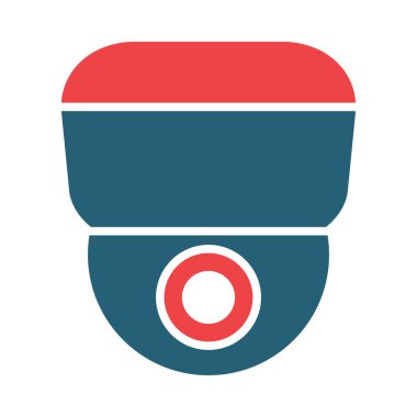 Kişisel ve ticari kullanım için CCCTV Vektör Kabartması İki Renk Simgesi