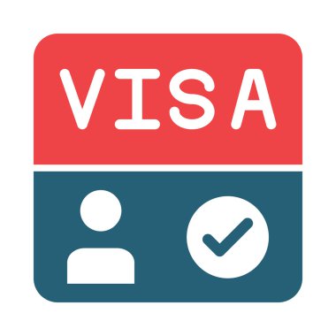 Visa Vector Glyph Kişisel ve Ticari Kullanım İçin İki Renk Simgesi