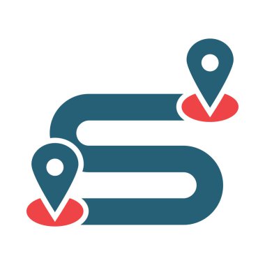 Kişisel ve ticari kullanım için hedef vektör sembolü iki renk simgesi