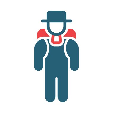 Kişisel ve ticari kullanım için Göç Vektörü Sembolü İki Renk Simgesi