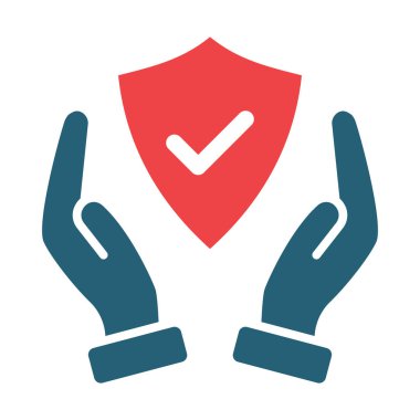 Kişisel ve ticari kullanım için Güvenlik Vektörü Sembolü İki Renk Simgesi