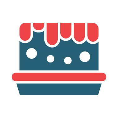 Kişisel ve ticari kullanım için Tereyağı Vektörü Kabartması İki Renk Simgesi