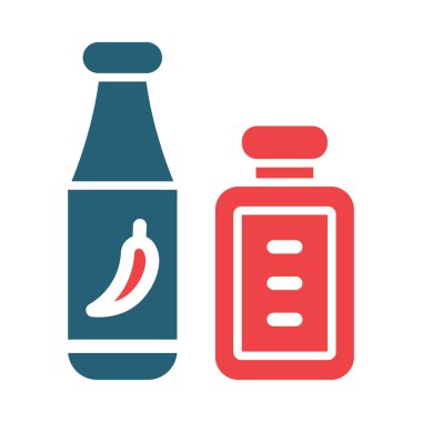 Kişisel ve ticari kullanım için Sos Vektörü Kabartması İki Renk Simgesi