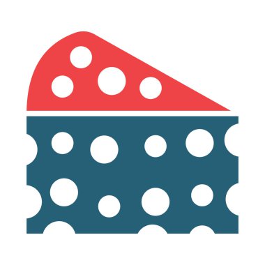 Kişisel ve ticari kullanım için Peynir Vektörü Kabartması İki Renk Simgesi