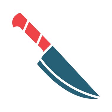 Şef Bıçak Vektör Sembolü Kişisel ve Ticari Kullanım İçin İki Renk Simgesi