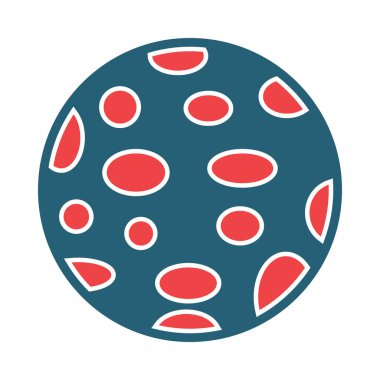 Kişisel ve ticari kullanım için Gezegen Vektörü Kabartması İki Renk Simgesi