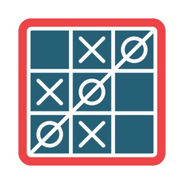 Kişisel ve ticari kullanım için Oyun Vektörü Kabartması İki Renk Simgesi