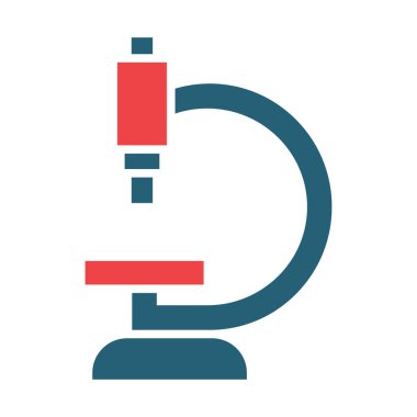 Kişisel ve ticari kullanım için iki renk simgesi mikroskop vektörü kabartması