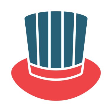 Kişisel ve ticari kullanım için Şapka Vektörü Kabartma İki Renk Simgesi