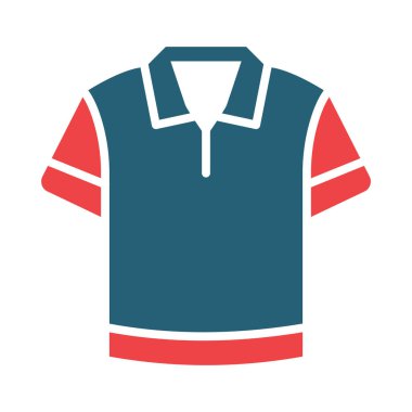 Kişisel ve ticari kullanım için Tişört Vektörü Sembolü İki Renk Simgesi