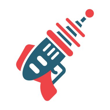 Kişisel ve ticari kullanım için Lazer Silah Vektörü Glyph İki Renk Simgesi