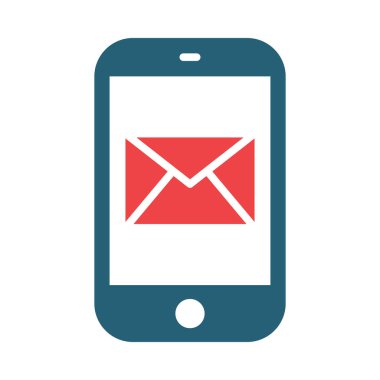 Kişisel ve ticari kullanım için Posta Vektörü Kabartması İki Renk Simgesi