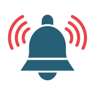 Kişisel ve ticari kullanım için Çan Vektörü Kabartması İki Renk Simgesi