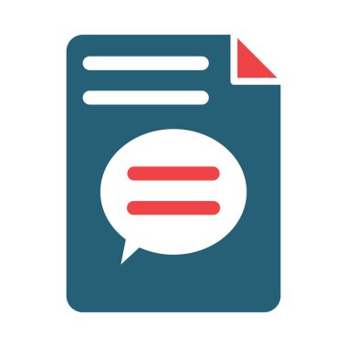 Kişisel ve Ticari Kullanım İçin Belge Dosya Vektörü Kabartması İki Renk Simgesi