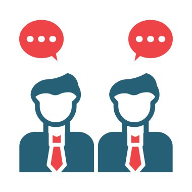 Kişisel ve ticari kullanım için İletişim Vektörü Sembolü İki Renk Simgesi