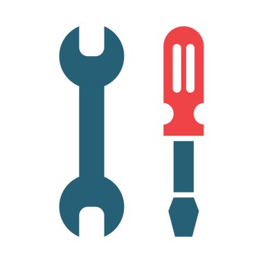 Kişisel ve ticari kullanım için Vektör Kabartma İki Renk Simgesini Onar