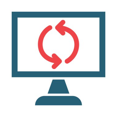 Kişisel ve ticari kullanım için Vektör Kabartma İki Renk Simgesini Güncelle