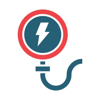 Kişisel ve ticari kullanım için Kablosuz Şarj Vektörü İki Renk Simgesi