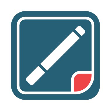 Kişisel ve ticari kullanım için nikotin Yaması Vektör Kabartması İki Renk Simgesi