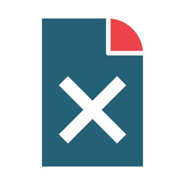 Kişisel ve ticari kullanım için Vektör Kabartma İki Renk Simgesini Reddet