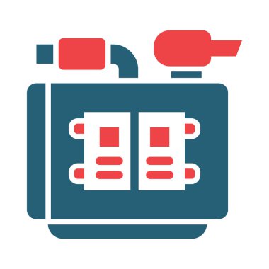 Kişisel ve ticari kullanım için Jeneratör Vektör Sembolü İki Renk Simgesi