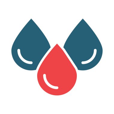 Kişisel ve ticari kullanım için Su Vektörü Kabartması İki Renk Simgesi