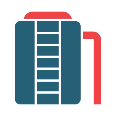 Kişisel ve ticari kullanım için Tank Vektörü Kabartması İki Renk Simgesi