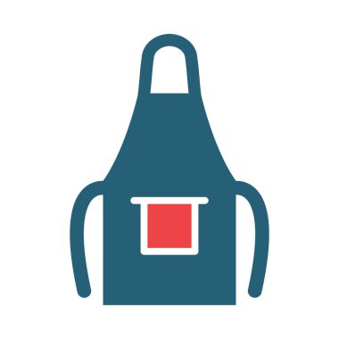 Kişisel ve Ticari Kullanım İçin Önlük Vektörü Kabartması İki Renk Simgesi