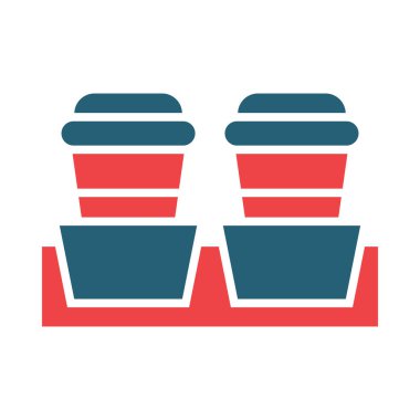 Kişisel ve ticari kullanım için Holder Vektör Kabartması İki Renk Simgesi