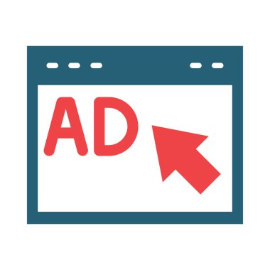 Kişisel ve ticari kullanım için Reklam Vektörü Kabartması İki Renk Simgesi