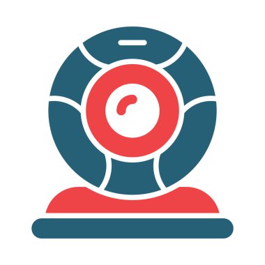 Kişisel ve ticari kullanım için Web Kamerası Vektör Sembolü İki Renk Simgesi