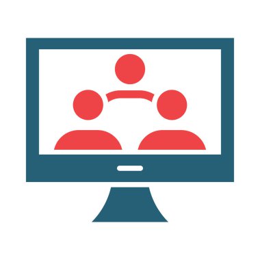 Kişisel ve Ticari Kullanım İçin Seyirci Vektörü Sembolü İki Renk Simgesi