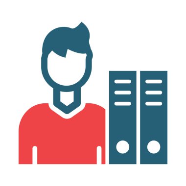 Kişisel ve ticari kullanım için Yük Vektörü Kabartması İki Renk Simgesi