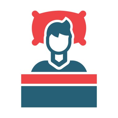 Kişisel ve ticari kullanım için Uykusuzluk Vektörü Kabartması İki Renk Simgesi